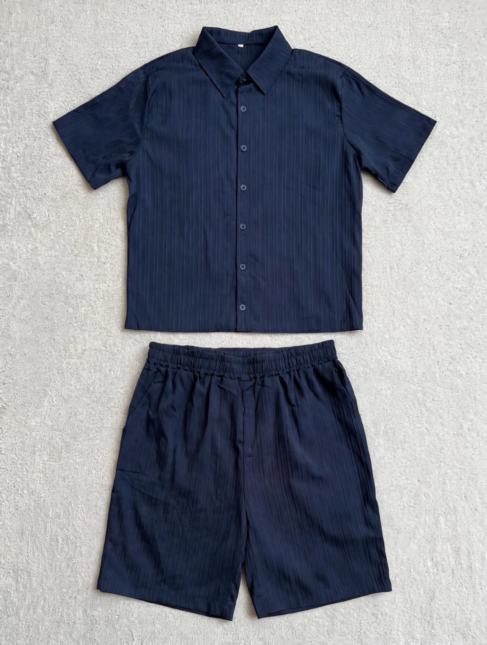 Heren zomerset blauw | shirt + short | maat M/L/XL/XXL 